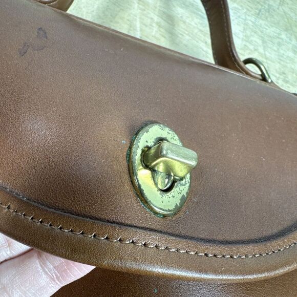 Vintage Coach 9983 Regina Leather Satchel Bag Purse Crossbody Brown W/ Strap - Picture 4 of 16